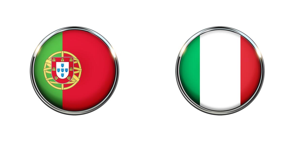 Europei U21, Italia eliminata ai quarti: il Portogallo vince 5-3 - Immagine in evidenza: Portogallo-Italia - crediti (di entrambe le foto): foto di DavidRockDesign da Pixabay