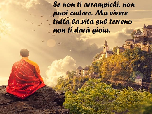 Se non ti arrampichi, non puoi cadere. Ma vivere tutta la vita sul terreno non ti darà gioia.