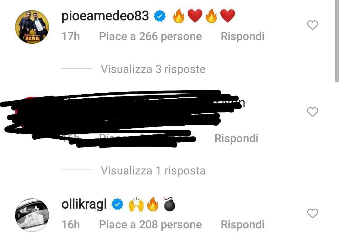 I commenti di Pio e Amedeo e di Oliver Kragl sotto all'ultimo post Instagram del Calcio Foggia 1920