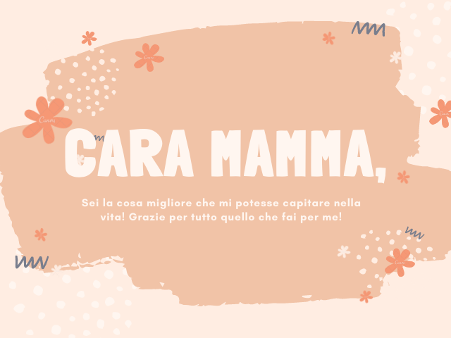 Cara mamma, Sei la cosa migliore che mi potesse capitare nella vita! Grazie per tutto quello che fai per me!