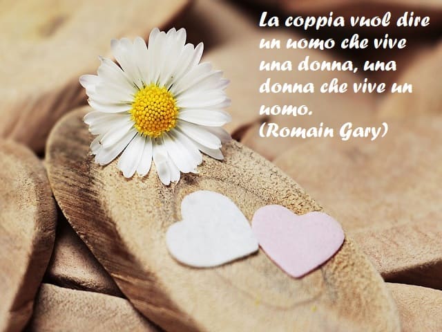 La coppia vuol dire un uomo che vive una donna, una donna che vive un uomo. (Romain Gary)