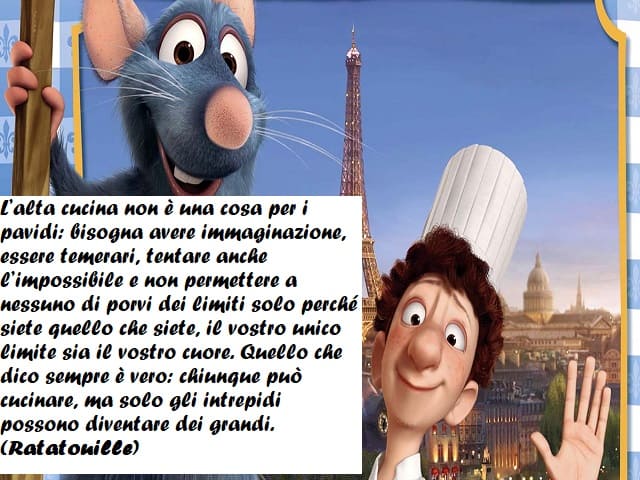 L’alta cucina non è una cosa per i pavidi: bisogna avere immaginazione, essere temerari, tentare anche l’impossibile e non permettere a nessuno di porvi dei limiti solo perché siete quello che siete, il vostro unico limite sia il vostro cuore. Quello che 