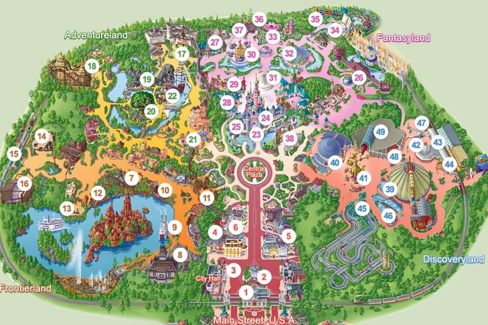 mappa disneyland