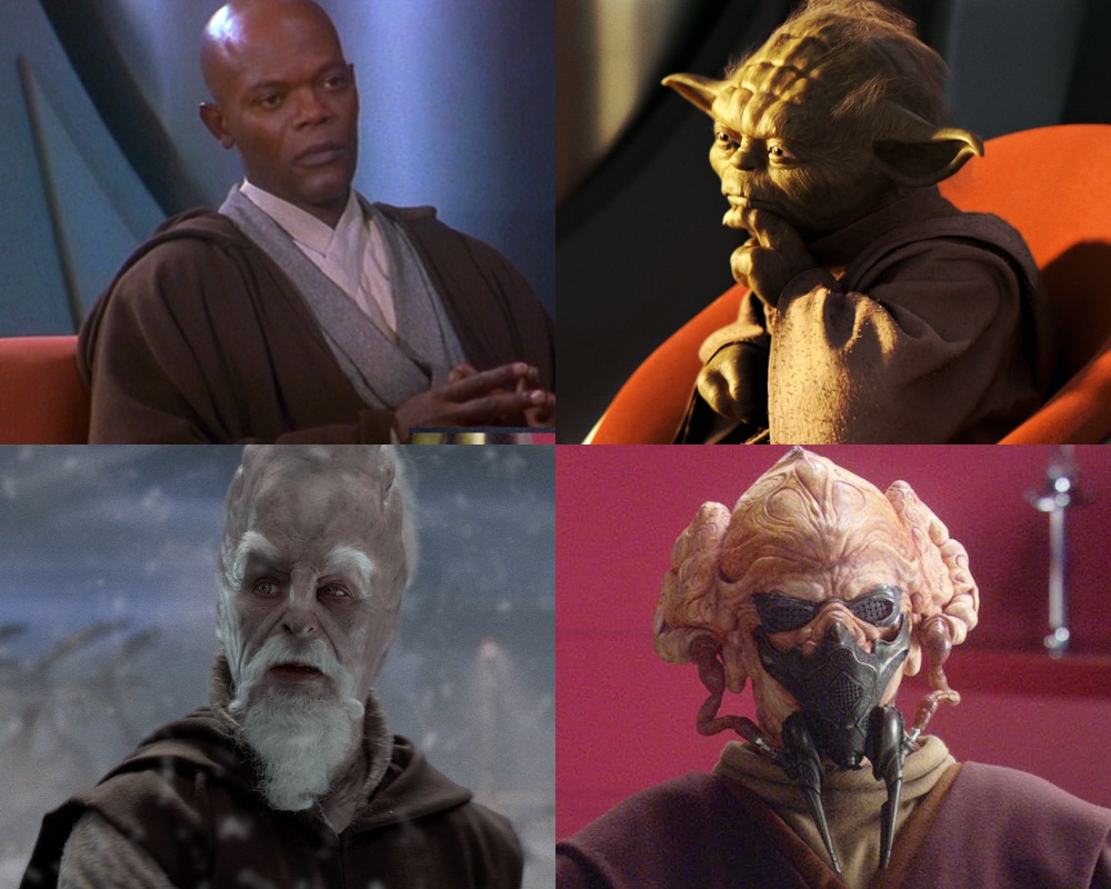 Mace Windu, Yoda, Ki-Adi Mundi e Plo Koon