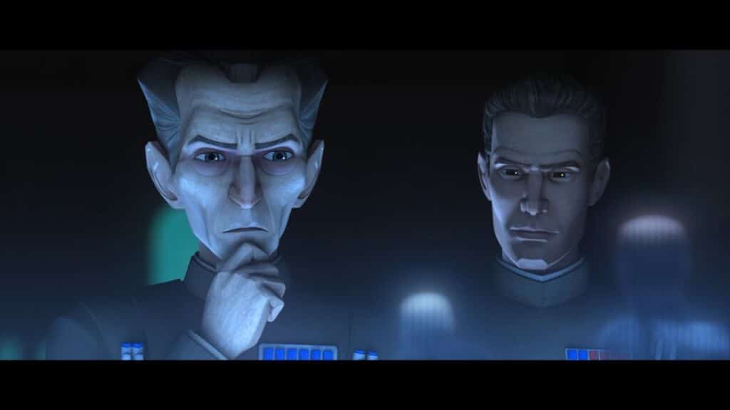 Tarkin e Rampart nell'episodio
