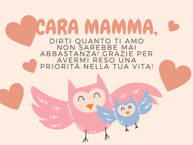 Cara mamma, dirti quanto ti amo non sarebbe mai abbastanza! Grazie per avermi reso una priorità nella tua vita!