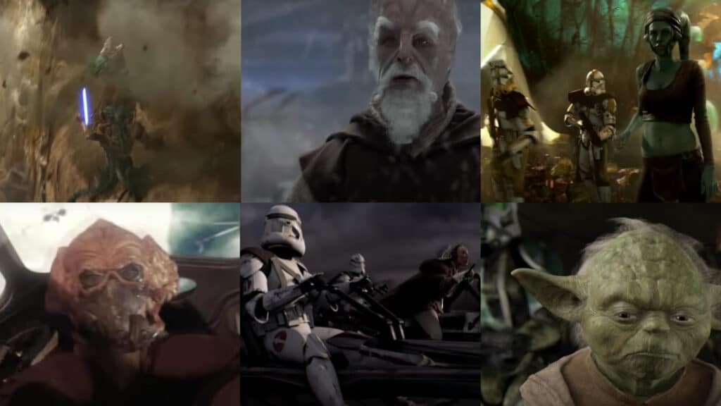 Alcuni Jedi durante l'Ordine 66 in Episodio III