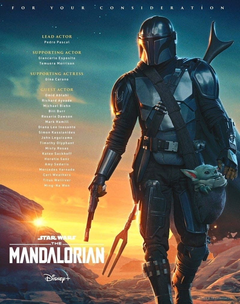 La lista di The Mandalorian per gli Emmy Awards