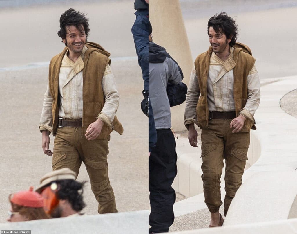 Diego Luna sul set della serie Andor