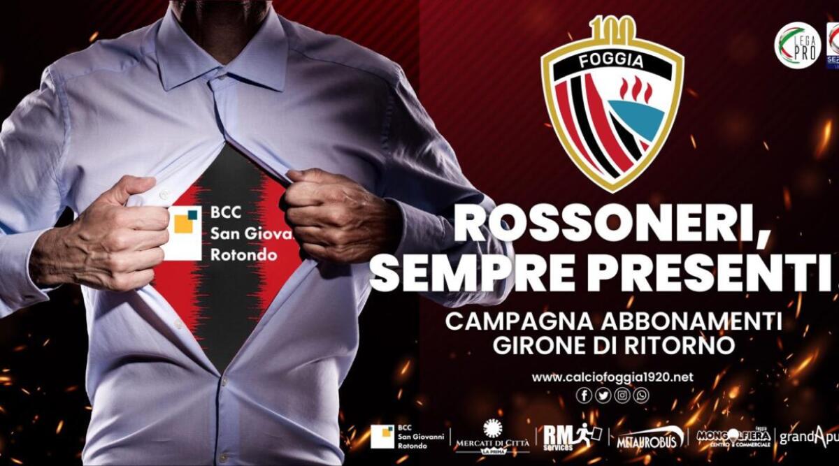 Foggia, mini abbonamento 2020/21: modalità ritiro tessera - Crediti immagine in evidenza: sito ufficiale Calcio Foggia 1920