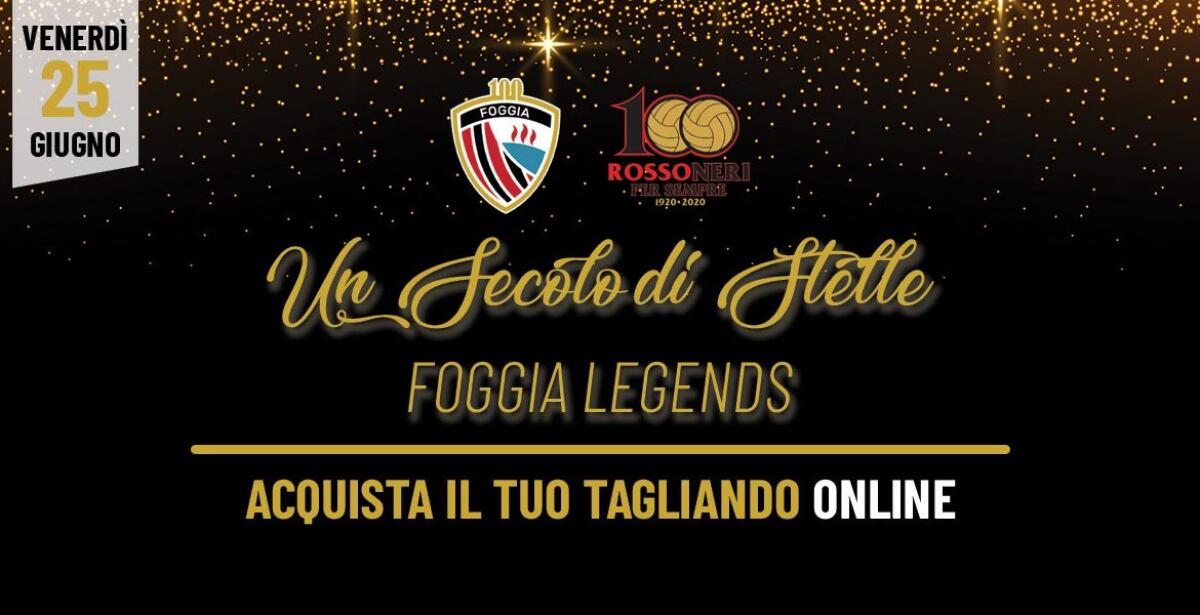 "Un Secolo di Stelle": tagliandi in vendita solo online - Crediti immagine in evidenza: sito ufficiale Calcio Foggia 1920