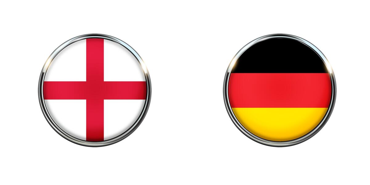 UEFA EURO 2020, dove vedere Inghilterra-Germania - Immagine in evidenza: Inghilterra-Germania - crediti foto (di entrambe): foto di DavidRockDesign da Pixabay