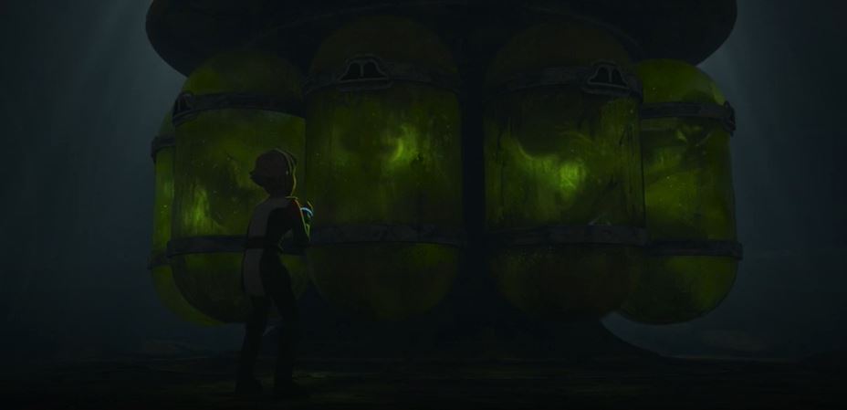 Le vasche di clonazione, simili a quelle di Episodio IX