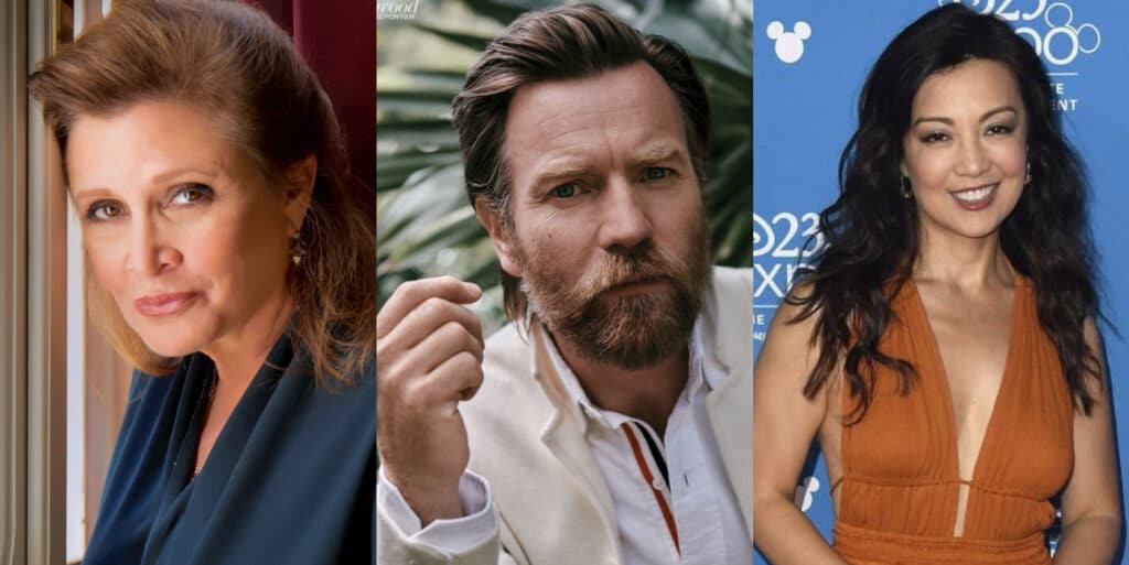Carrie Fisher, Ewan McGregor e Ming-Na Wen
