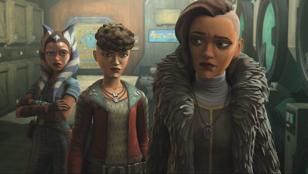 Ahsoka Tano e le sorelle Martez in The Clone Wars