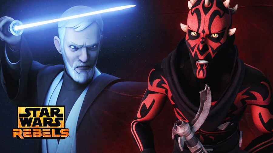 Obi-Wan Kenobi e Darth Maul in Star Wars Rebels