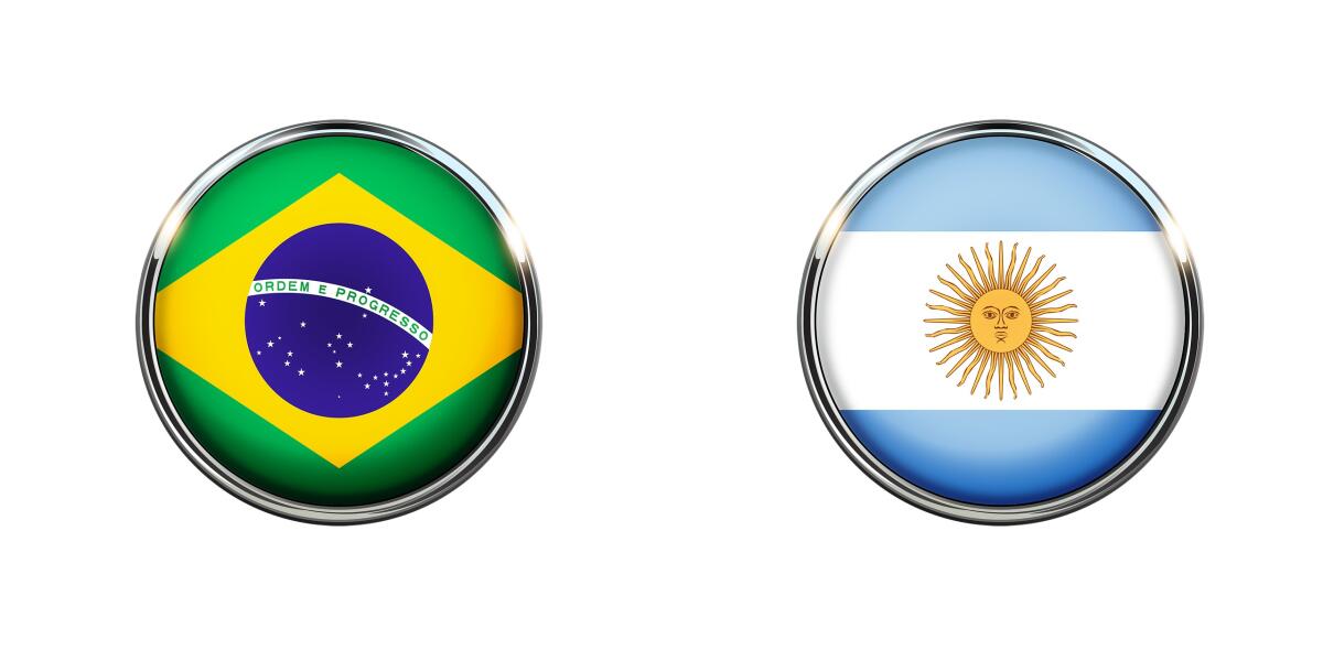 CONMEBOL Copa América 2021, la finale è Brasile-Argentina - Immagine in evidenza: Brasile-Argentina - crediti foto (di entrambe): foto di DavidRockDesign da Pixabay