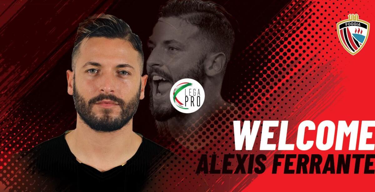 Foggia, UFFICIALE: colpo Ferrante per l'attacco - Immagine in evidenza: Alexis Ferrante - crediti foto: sito ufficiale Calcio Foggia 1920