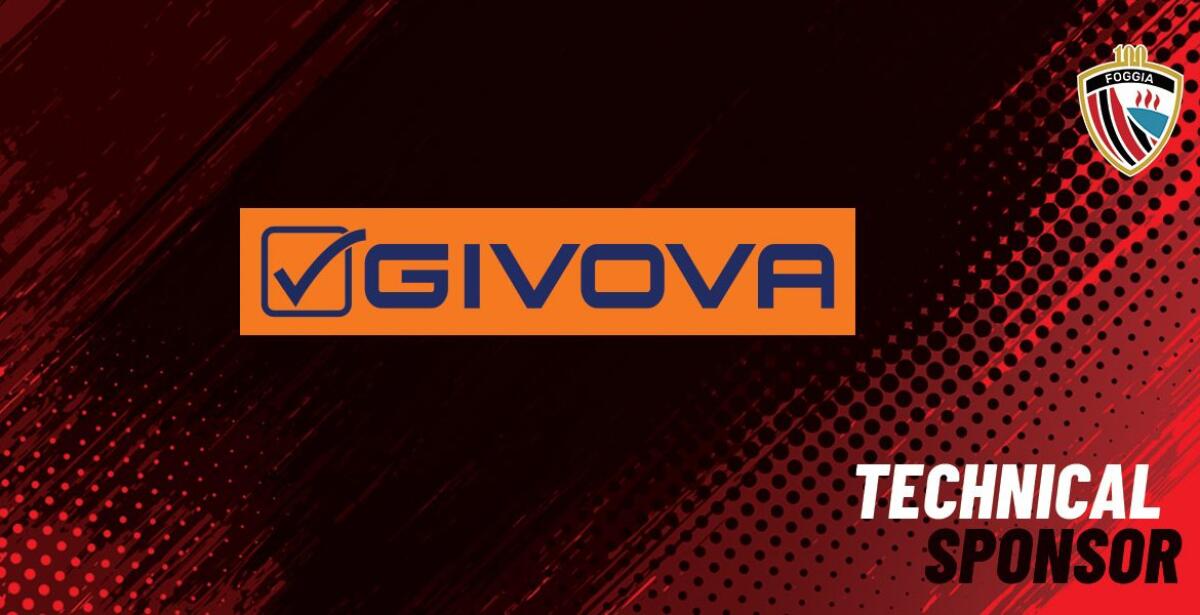 Foggia, Givova è il nuovo sponsor tecnico - Immagine in evidenza: Givova nuovo sponsor tecnico del Foggia - crediti foto: sito ufficiale Calcio Foggia 1920
