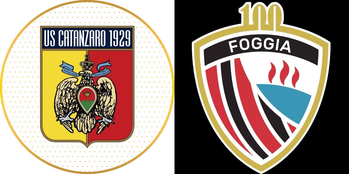 Calciomercato, corsa a due Catanzaro-Foggia per Ferrante - Immagine in evidenza: stemmi Catanzaro-Foggia - crediti: pagine ufficiali Facebook U.S. Catanzaro 1929 (a sx) e Calcio Foggia 1920 (a dx)