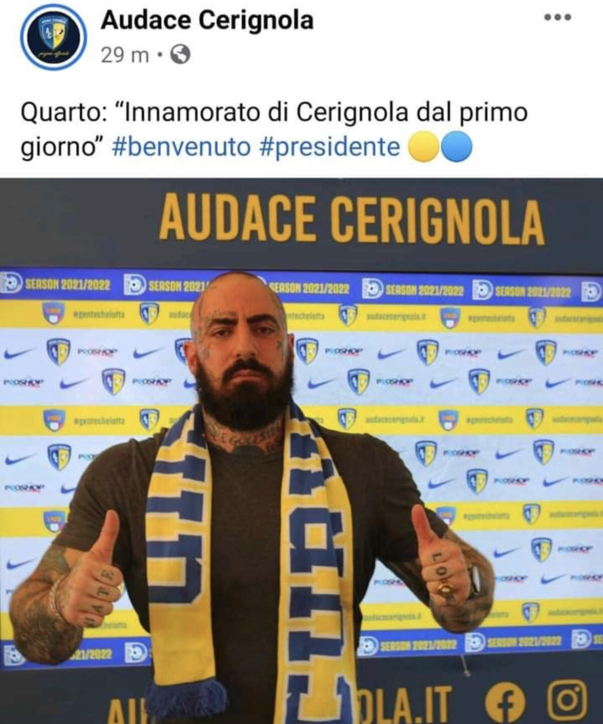 Quarto è il nuovo presidente del Cerignola - 