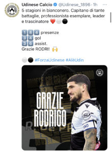 Il saluto via social