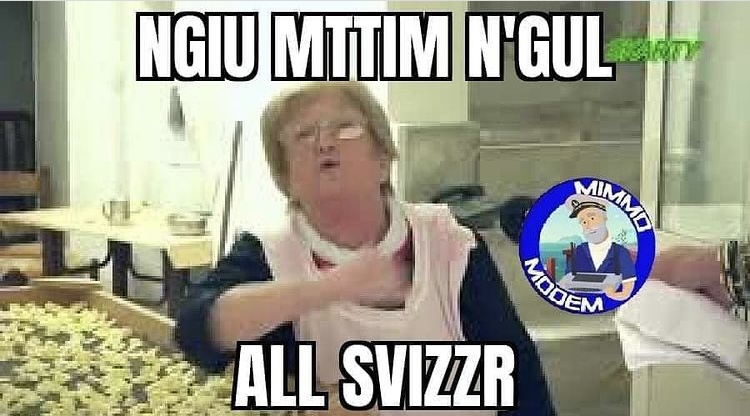 Uno dei primi meme di Nonna Vittoria durante la fase a gironi
