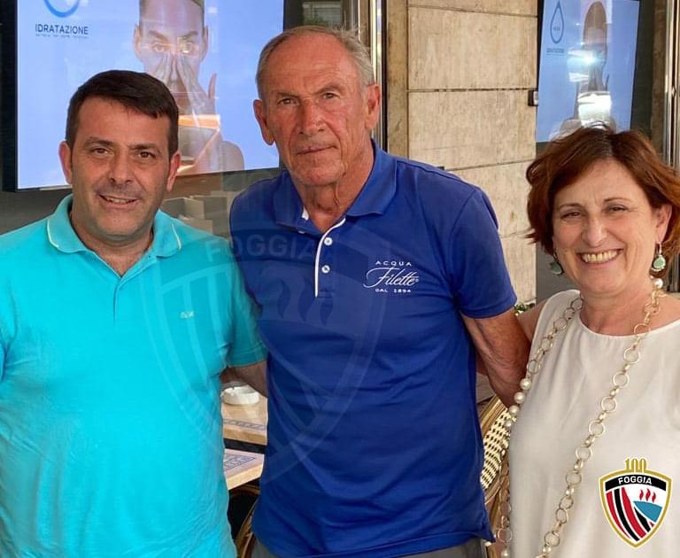 Il ritorno di Zeman, tra Nicola Canonico e Maria Assunta Pintus, crediti: Calcio Foggia 1920