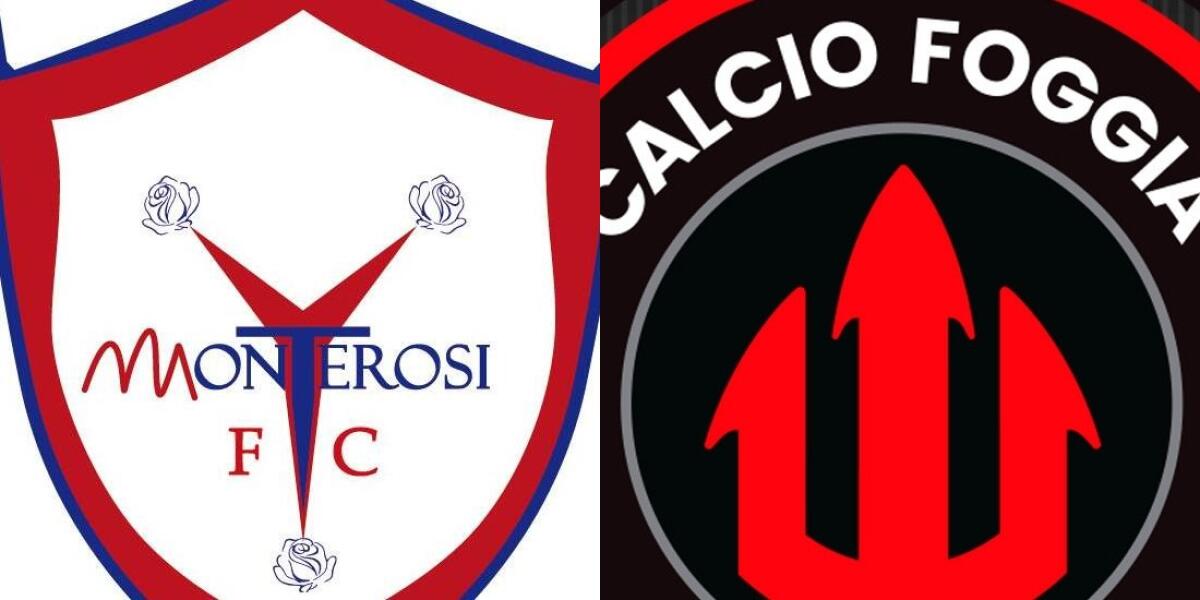 Monterosi-Calcio Foggia: 650 tagliandi ai tifosi rossoneri - Immagine in evidenza: Monterosi-Foggia -  crediti foto (rispettivamente per i due stemmi): pagine Facebook ufficiali delle due società