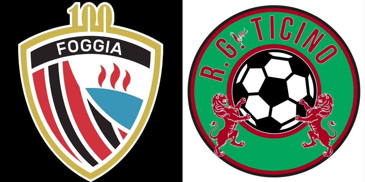 Foggia, la Asl da l'ok: allenamento congiunto con l'R.G. Ticino - Immagine in evidenza: Foggia-R.G. Ticino - crediti foto (rispettivamente per i due stemmi): pagina ufficiale Facebook Calcio Foggia 1920 & pagina ufficiale Facebook Asd RG Ticino