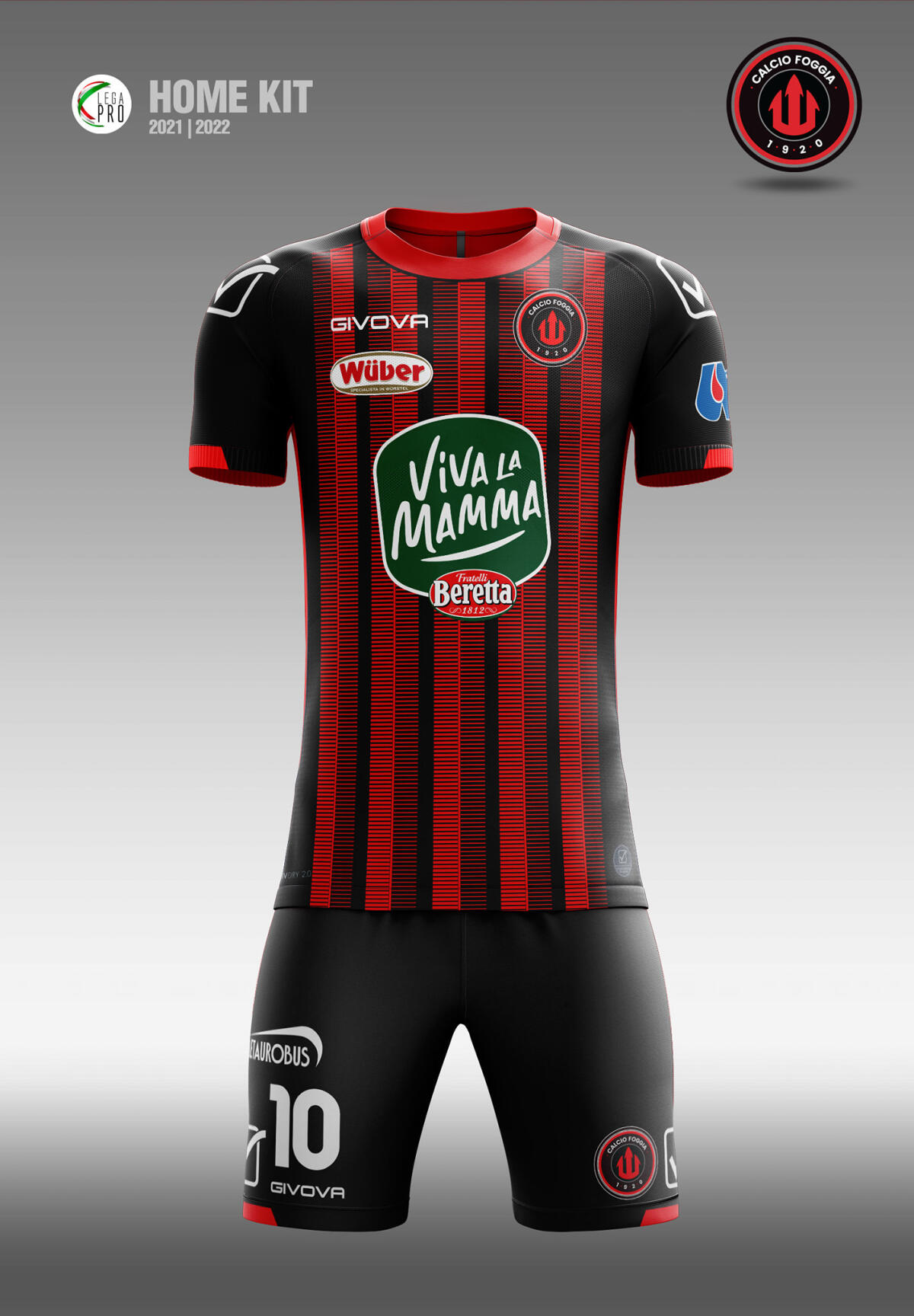 Foggia, ecco la nuova maglia gara Home della stagione 2021/2022 - Home Kit Calcio Foggia 1920, stagione 2021/2022