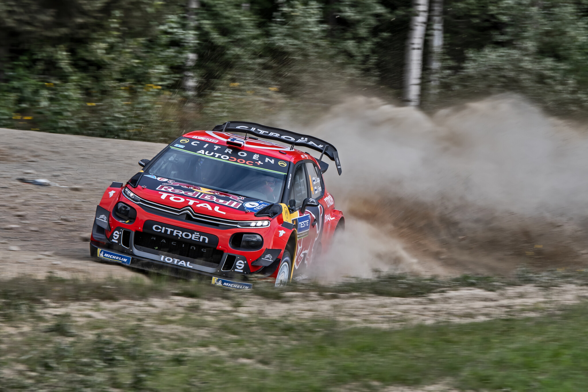 Lappi in azione in Finlandia nel 2019, al volante della Citroen C3 WRC (Foto Aldo Franzosi)
