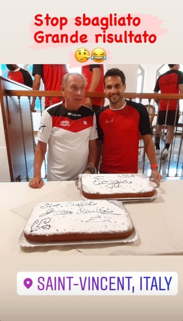 Alessio Curcio e Zdeněk Zeman - crediti foto: dalle Instagram Stories del calciatore