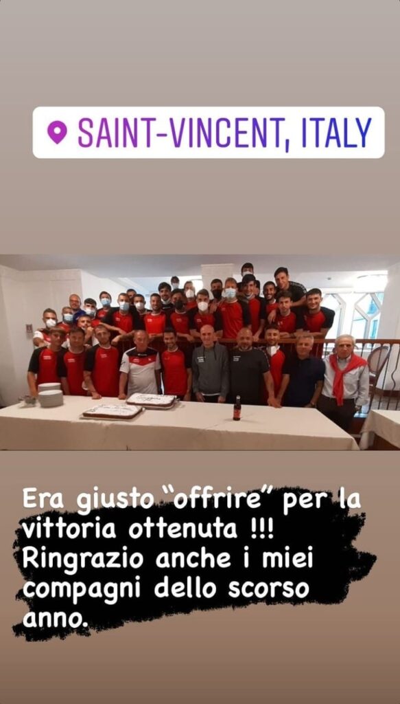 Crediti foto: dalle Instagram Stories del calciatore
