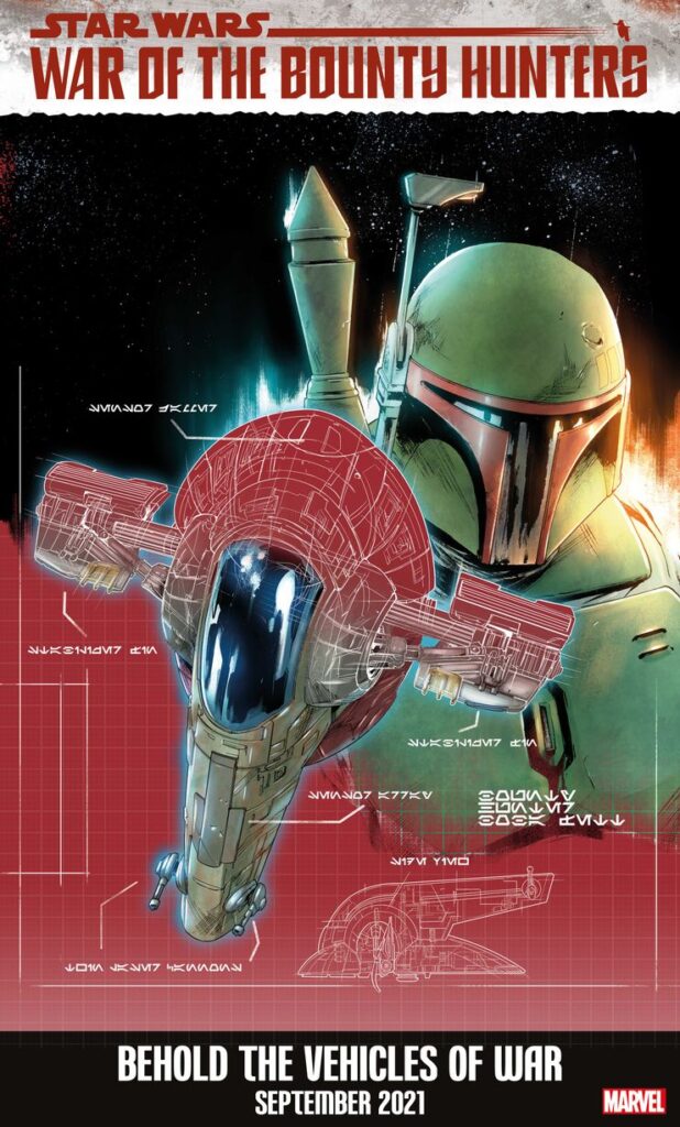 La cover variant dell'astronave di Boba Fett