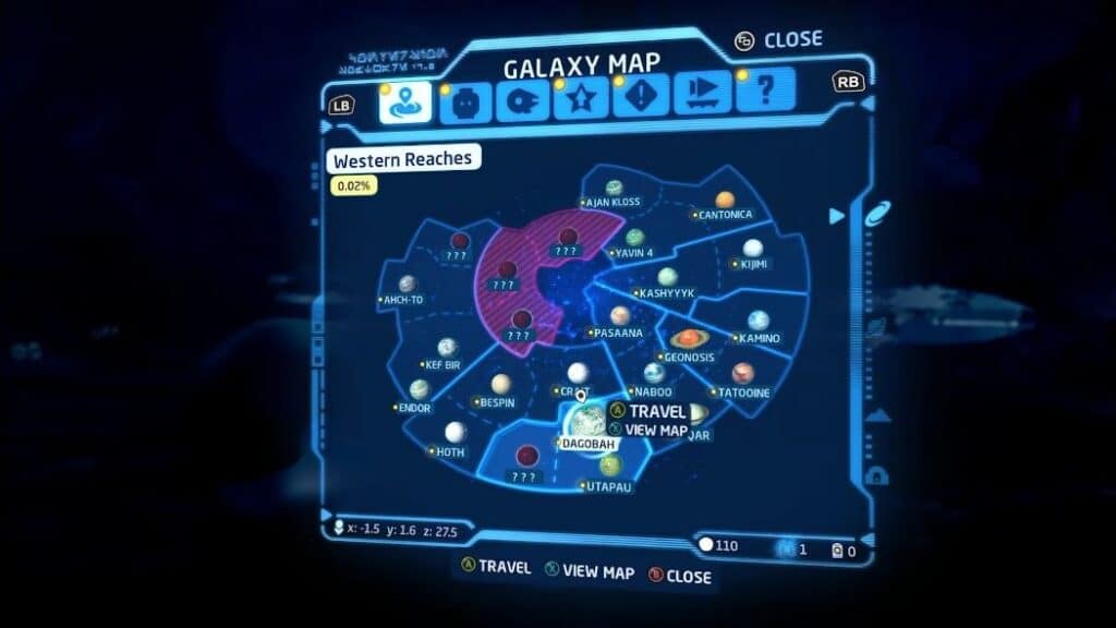 La mappa di LEGO Star Wars The Skywalker Saga!