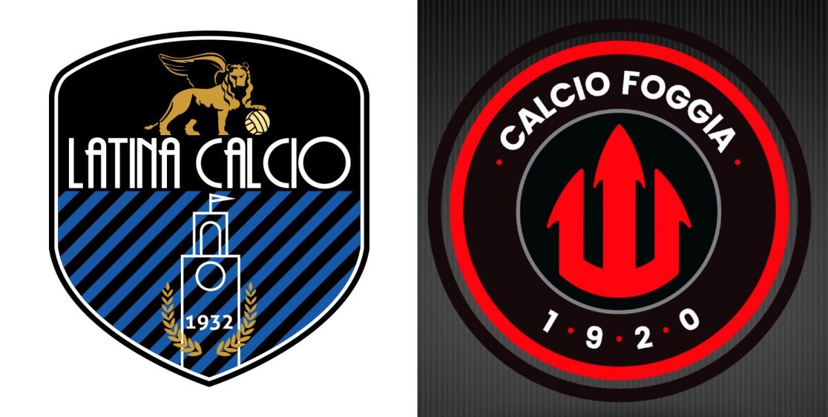 Serie C - girone C, le formazioni ufficiali di Latina-Foggia - Immagine in evidenza: Latina-Foggia - crediti foto (rispettivamente per i due stemmi): pagine Facebook ufficiali delle due società