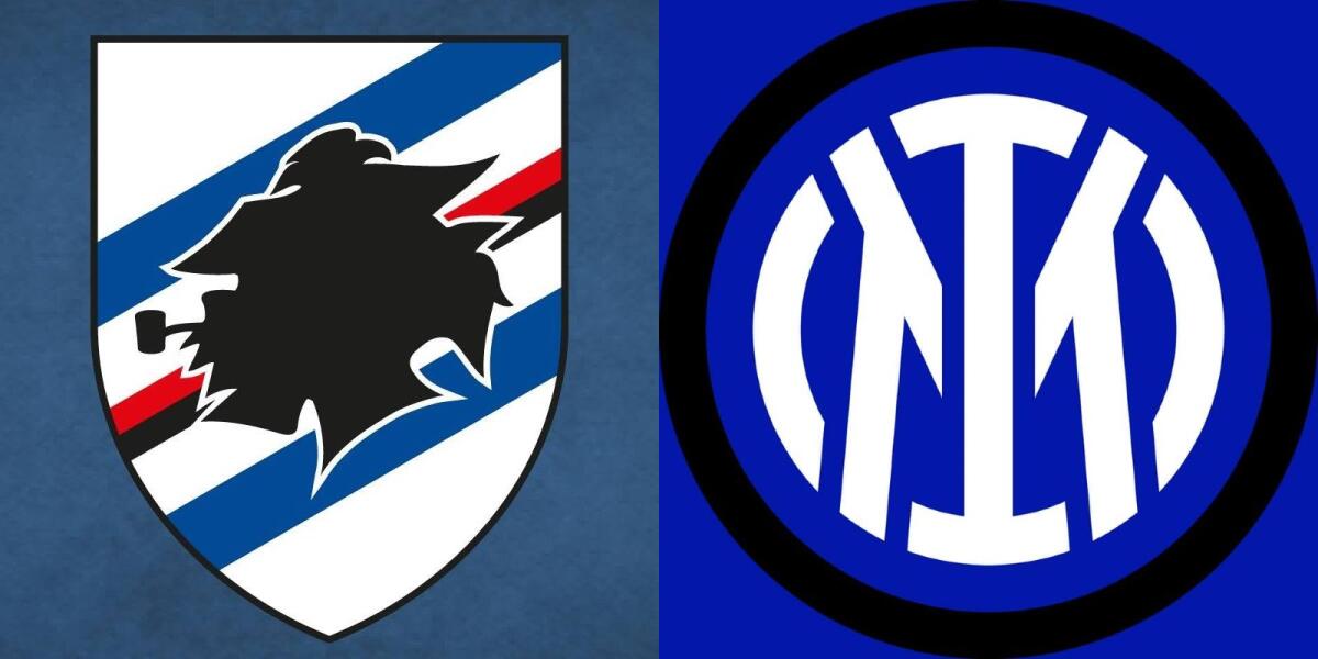 Serie A, le formazioni ufficiali di Sampdoria-Inter - Immagine in evidenza: Sampdoria-Inter - crediti foto (rispettivamente per i due stemmi): pagine Facebook ufficiali delle due società