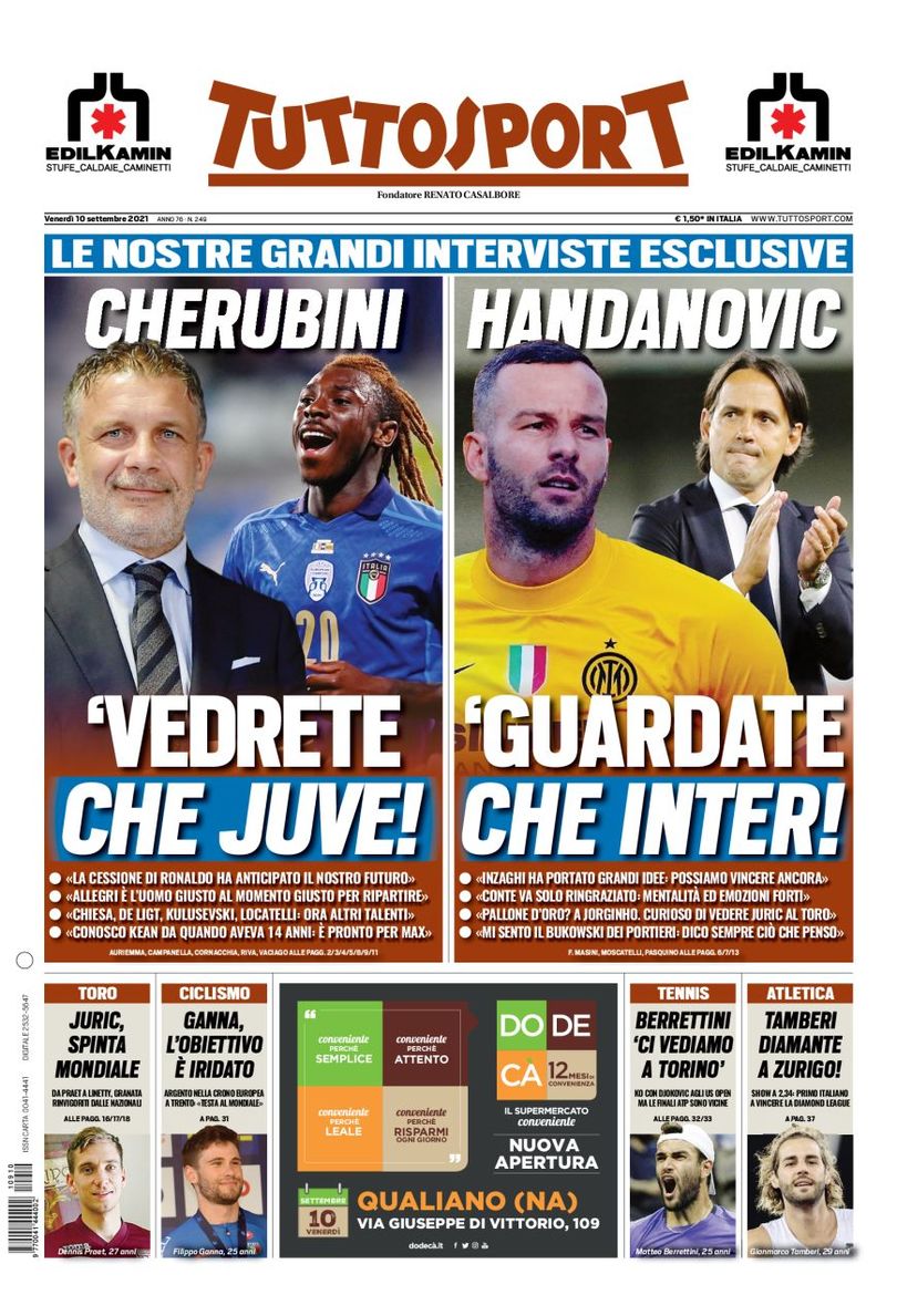Rassegna stampa, le prime pagine dei quotidiani sportivi di oggi