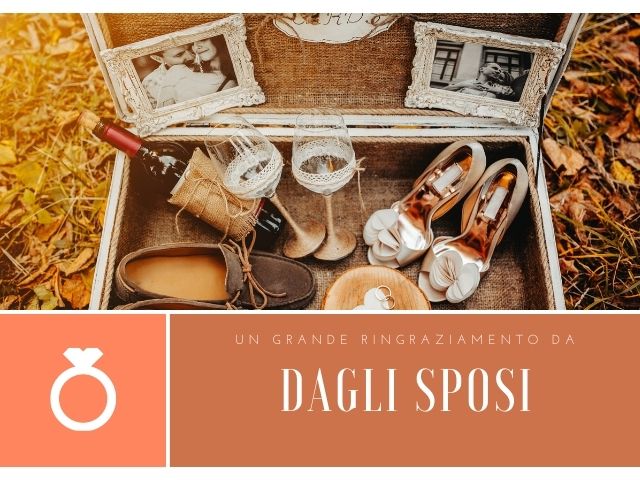 Un grande ringraziamento dagli sposi.