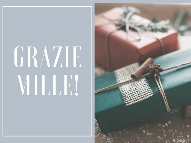 Grazie mille!
