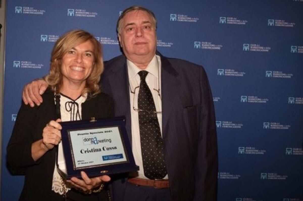 C'è la Donna Marketing dell'anno, è Cristina Rossa - Danilo Arlenghi e Cristina Cossa (1)