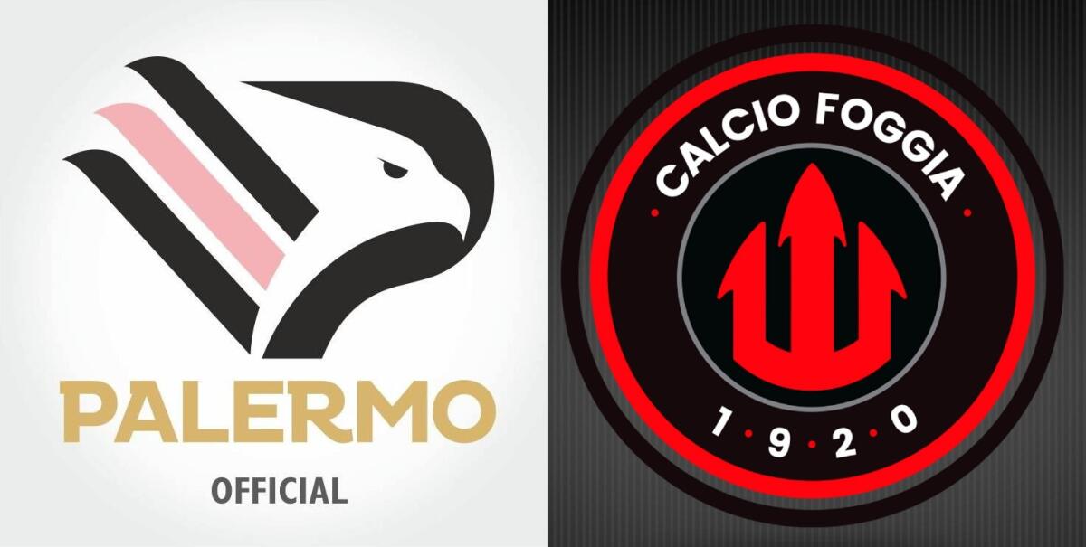 Serie C, Palermo-Foggia: dirige Monaldi di Macerata - Immagine in evidenza: Palermo-Foggia - crediti foto (rispettivamente per i due stemmi): pagine Facebook ufficiali delle due società