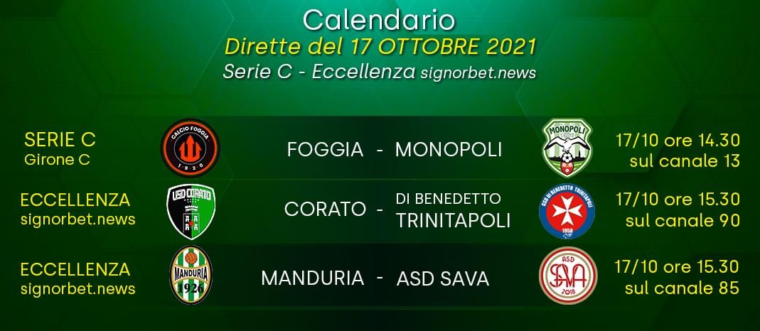 Foggia-Monopoli in chiaro su Antenna Sud, ecco i dettagli