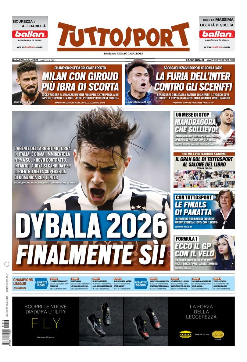 Rassegna stampa, le prime pagine dei quotidiani sportivi di oggi