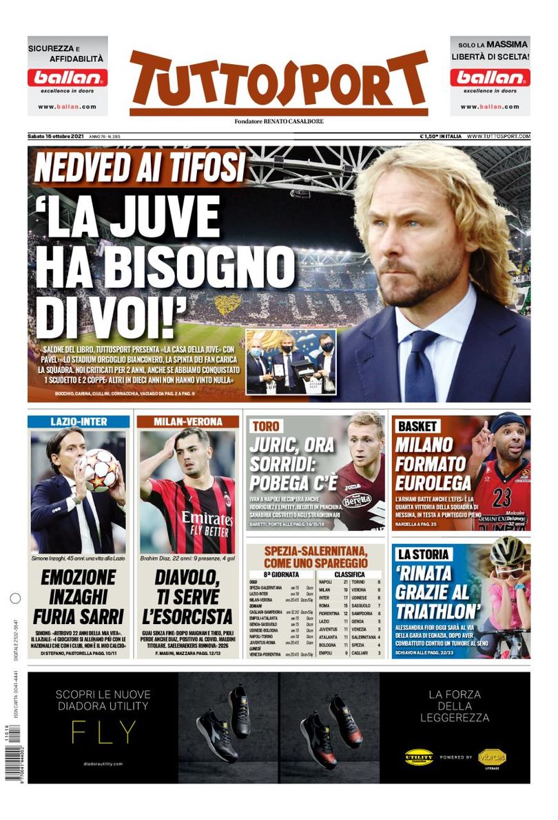 Rassegna stampa, le prime pagine dei quotidiani sportivi di oggi