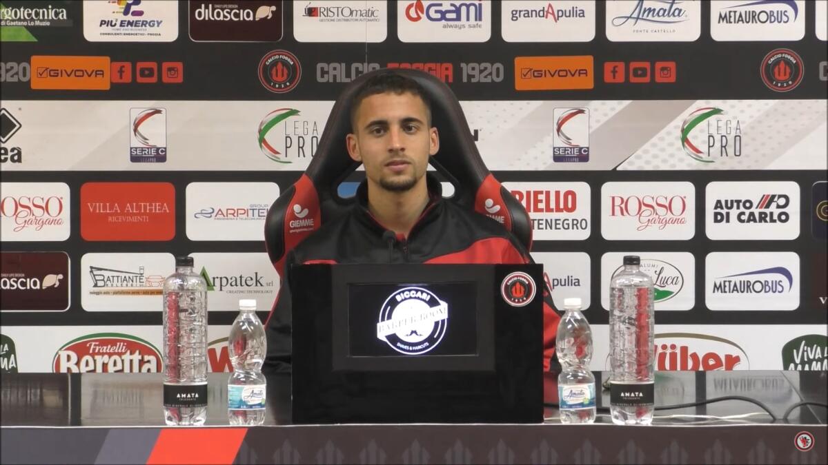 Foggia, Maselli: "Sono contento di essere tornato in campo" - Immagine in evidenza: Sergio Maselli - crediti: foto: canale ufficiale YouTube Calcio Foggia 1920 (frame da video)