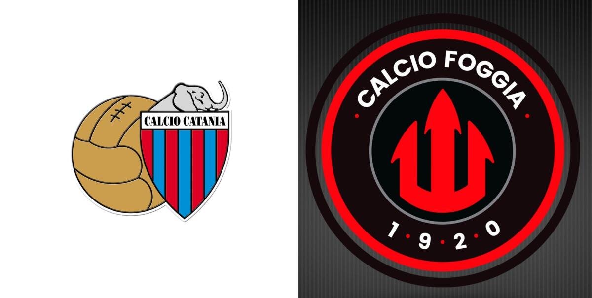 Serie C, le formazioni ufficiali di Catania-Foggia - Immagine in evidenza: Catania-Foggia - crediti foto (rispettivamente per i due stemmi): pagine Facebook ufficiali delle due società