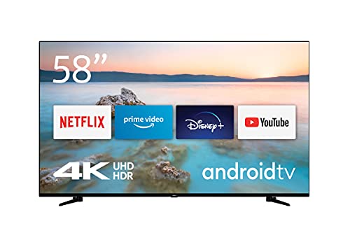 Nokia, Smart TV 5800A 58 pollici (146 cm), a LED (4K Ultra HD, Dolby Vision, HDR10, assistente vocale, triplo tuner, DVB-C/S2/T2), Android TV, dotata di telecomando Bluetooth con tasti illuminati