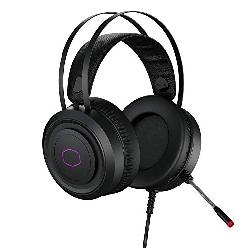 Cooler Master CH321 Gaming Headset - Over-Ear Headphones, 50mm Neodymium Audio Drivers, Omni-Directional Microphone, Removeable PU-Leather Ear Cups, PC & Console Compatible - USB Type A